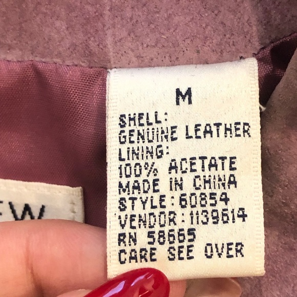 Leather Pink Zip Up Jacket - Picture 13 of 13